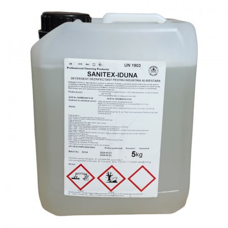 Detergenti manuali pentru vesela - Detergent cu dezinfectant SANITEX 5 kg, avizat TP2 si TP4