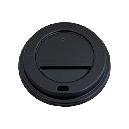 Ambalaje alimentare - Capac plastic negru 4oz (115 ml), 100 buc/set