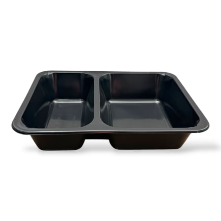 Caserole pp + capace - Caserole PP termosudabile 2 compartimente 227×178×45 mm – 50 buc/set