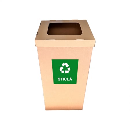 Cosuri gunoi - Cos gunoi carton cu capac, 120 litri (Sticla)