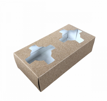 Pahare si accesorii - Suport pahare carton, 2 compartimente, 100 buc/set