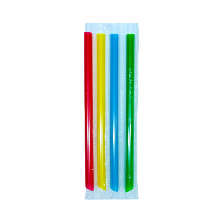 Paie de baut - PAIE BUBBLE TEA DREPTE AMBALATE INDIVIDUAL 210x12 MM 250 BUC/SET