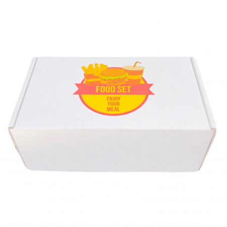 Ambalaje alimentare - Cutii meniu burger kraft alb, 100 buc/set