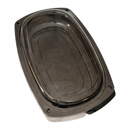 Ambalaje alimentare - Platouri negre cu capac transparent 29 cm