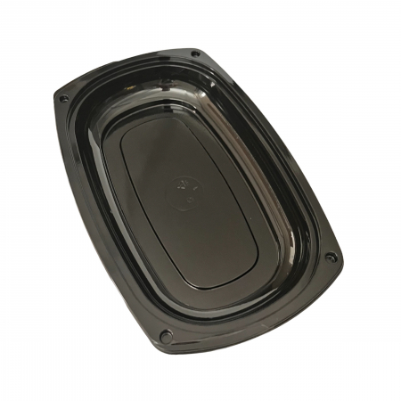 Platouri negre cu capac transparent 29 cm [2]