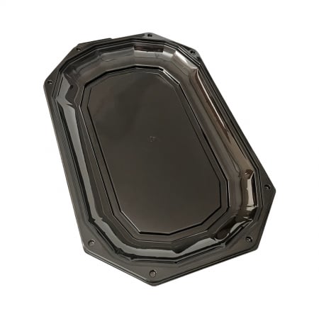 Platouri negre cu capac transparent 43 cm [2]