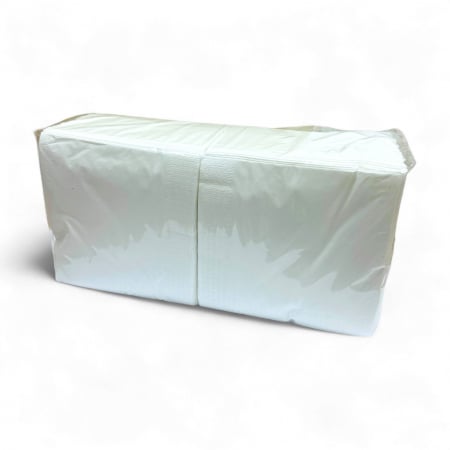 Produse din celuloza (role, servetele...) - Servetele de masa albe, 33x33 cm, 2 straturi 250 buc