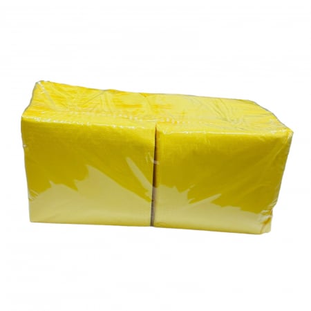 Produse din celuloza (role, servetele...) - Servetele de masa Galben limone, 33x33 cm, 2 straturi 250 buc