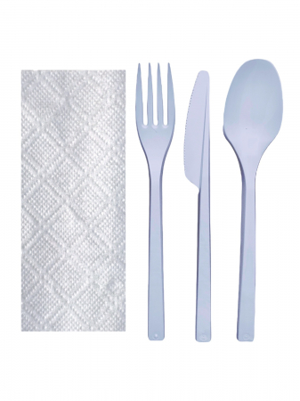 Ambalaje alimentare - Set tacamuri tris lux reutilizabil 100buc