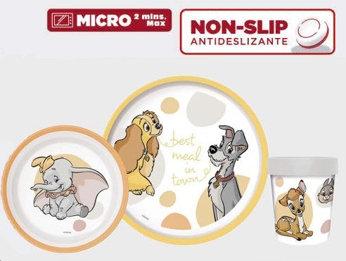 Set de masa Disney Classic, antiderapant, din plastic pentru cuptorul cu microunde [3]