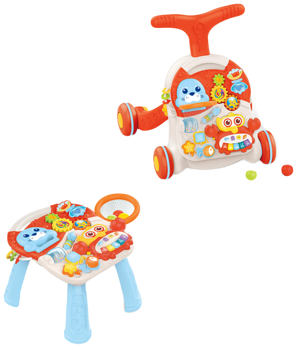 ANTEMERGATOR ROSU BEBE 2 IN 1 CU LUMINI [6]