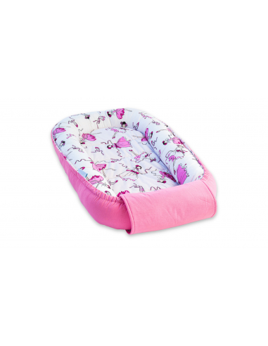 Baby Nest din Bumbac, model balerine roz [2]