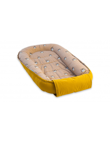 Set 5 piese Baby Nest din Bumbac, model galben bufnita [5]