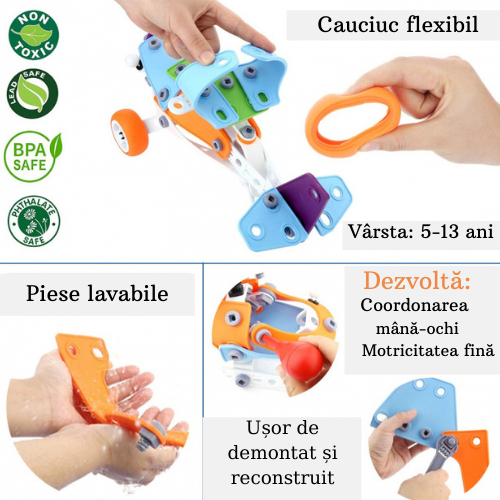 Set de constructie 10 in 1, 167 piese [6]