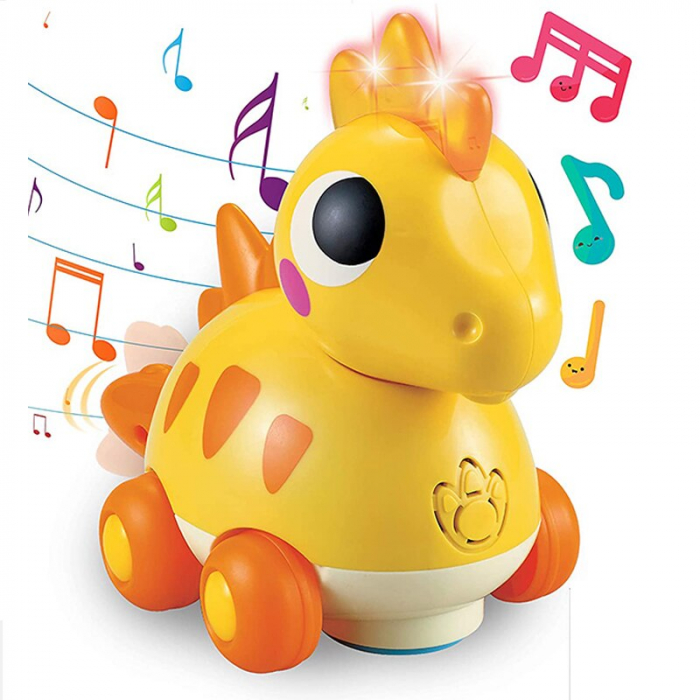 Jucarie Baby Dino Stegosaurus Cu Sunete Si Lumini [3]