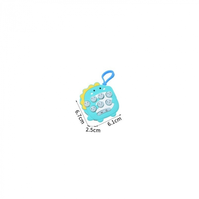 Jucarie interactiva Pop It Gopher cu lumini si muzica, tip breloc, model dinozaur, material silicon si ABS - Copie [2]