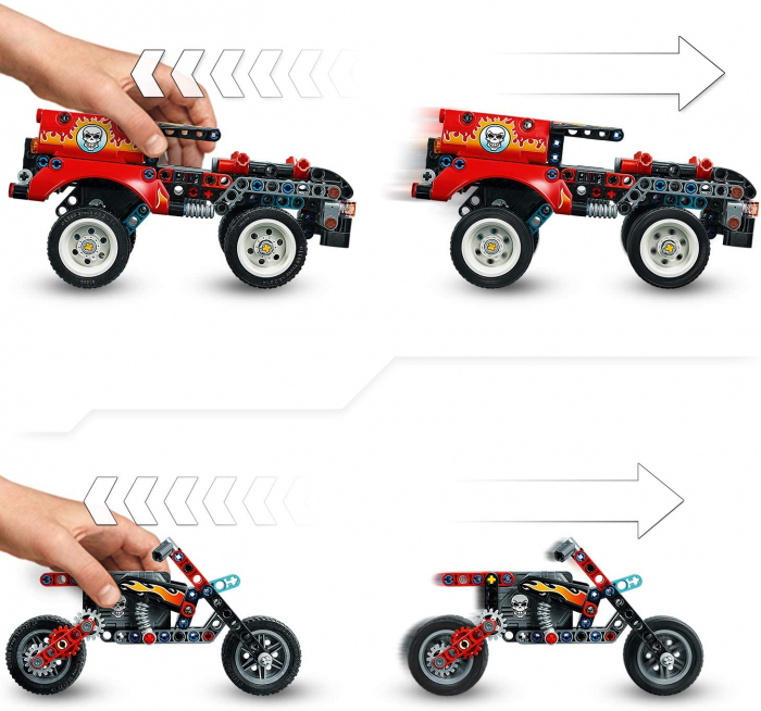 LEGO TECHNIC CAMION SI MOTOCICLETA PENTRU CASCADORII 42106 [6]
