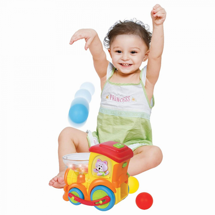 Hola Toys - Locomotiva cu bile cu sunete si lumini [6]