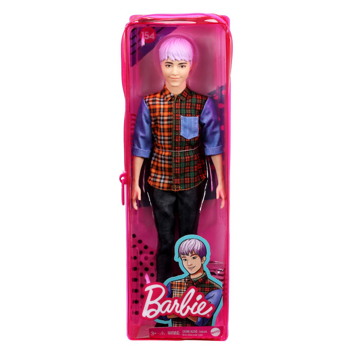 Papusa Barbie baiat, fashionistas cu camasa in carouri [1]