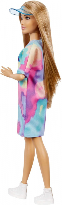 Papusa Barbie Fashionistas - Barbie cu parul blond si rochita sport [8]