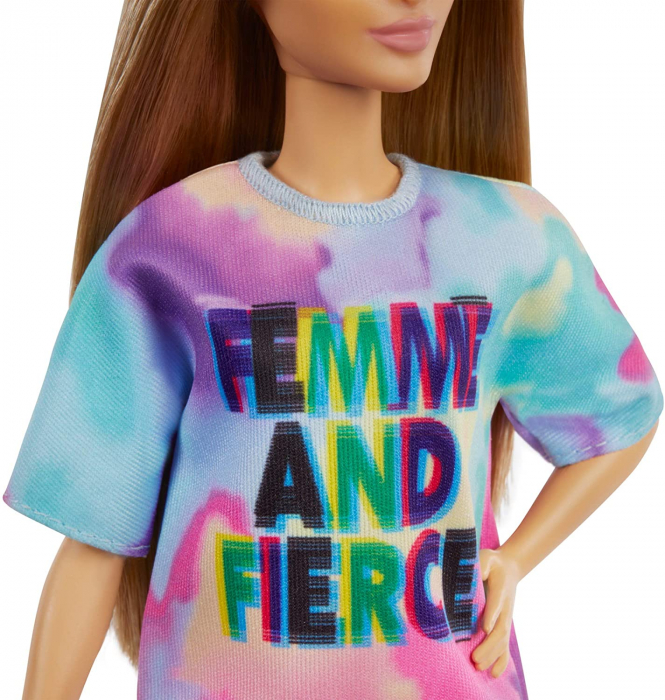 Papusa Barbie Fashionistas - Barbie cu parul blond si rochita sport [5]