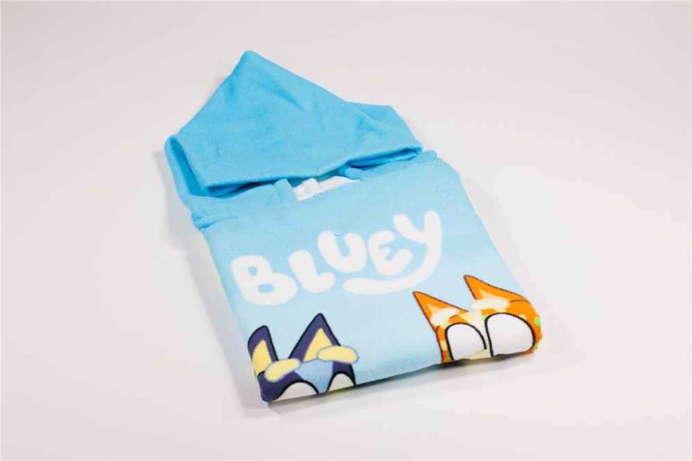 Prosop de plaja tip poncho Bluey 55x110 cm cu uscare rapida [3]