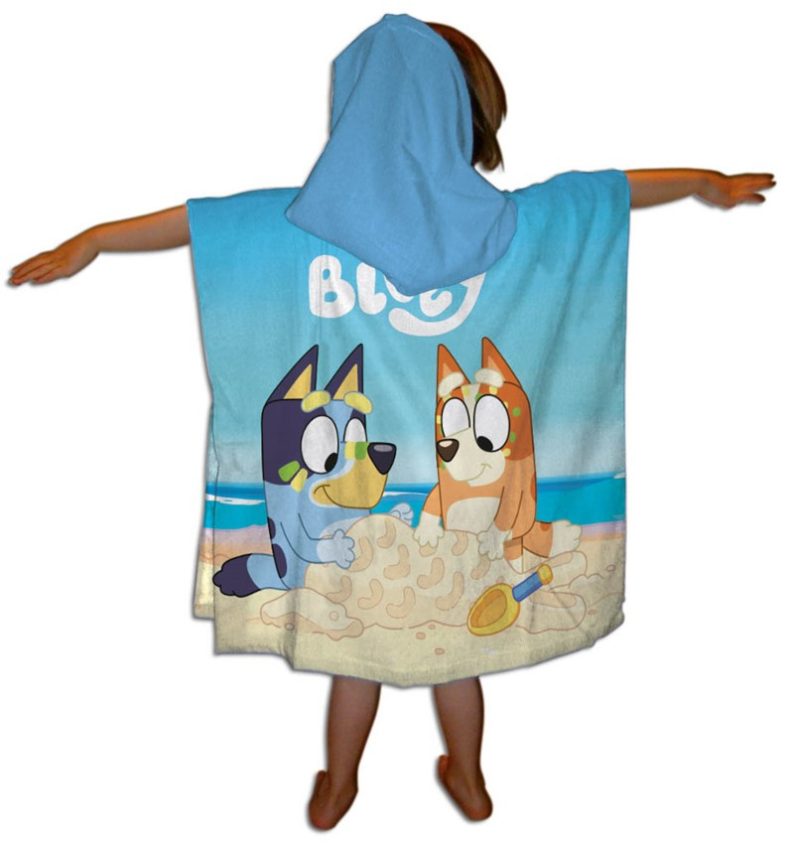 Prosop de plaja tip poncho Bluey 55x110 cm cu uscare rapida [2]