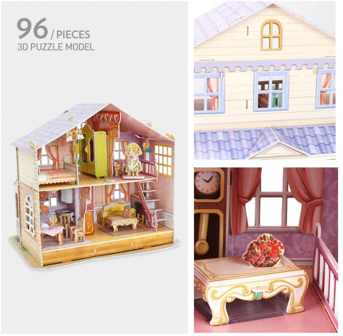 Puzzle 3D CubicFun-Casuta Papusilor  Sara's Home [3]