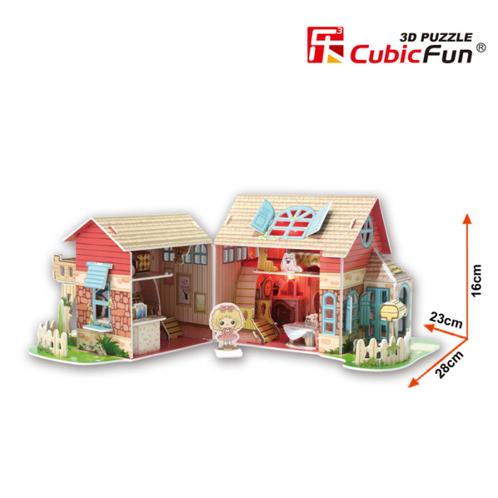 Puzzle 3D CubicFun-Sweet Villa 84 Piese [3]