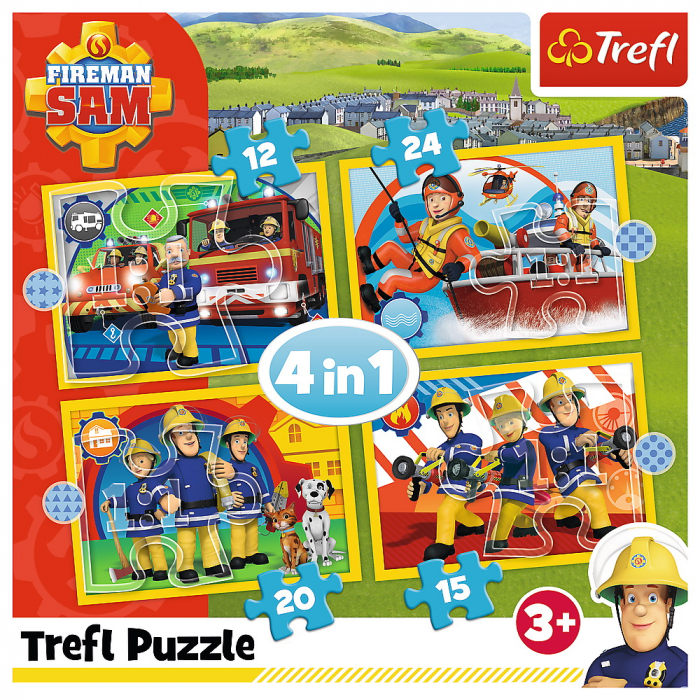 Puzzle Ajutoarele Pompierului Sam, 12/15/20/24 [6]
