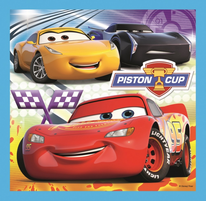 Puzzle Trefl 3 in 1, Disney Cars - Pregatiri pentru cursa [3]