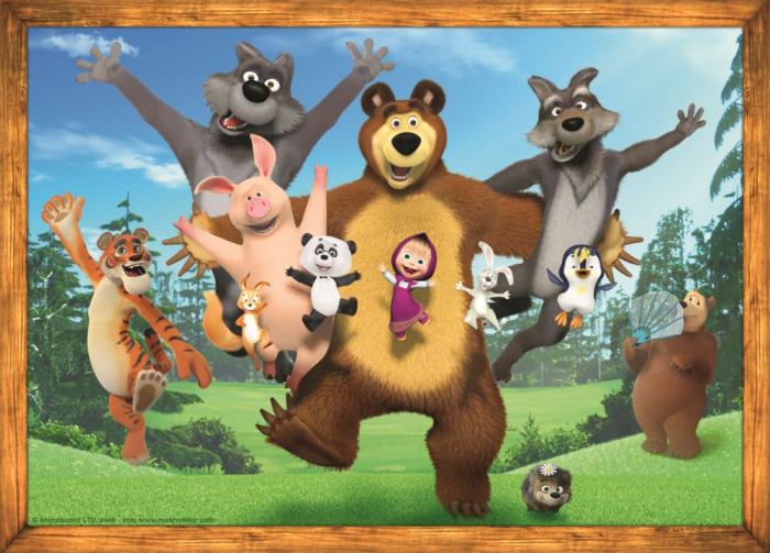 Puzzle Trefl 4 in 1, Masha and the Bear, Aventuri in padure [4]