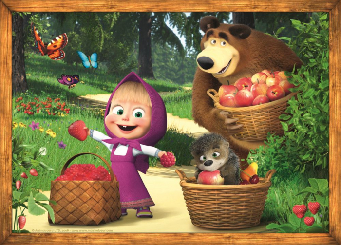 Puzzle Trefl 4 in 1, Masha and the Bear, Aventuri in padure [3]