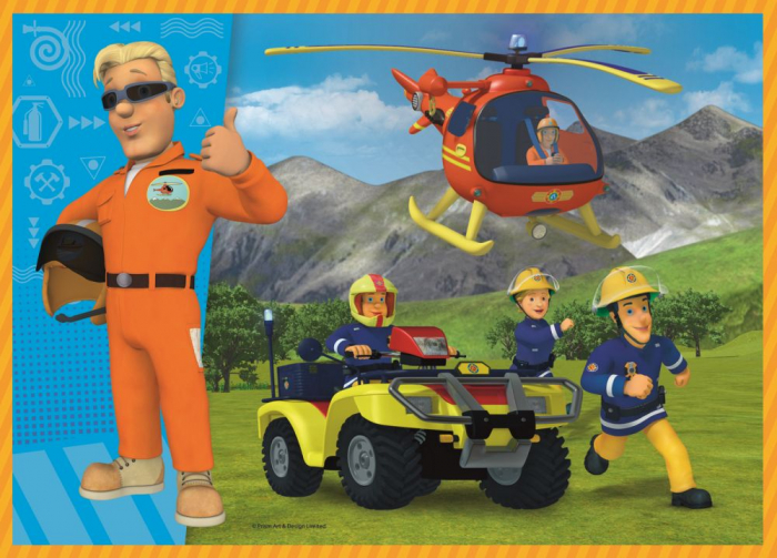Puzzle Trefl 4 in 1 Pompierul Sam in actiune [4]