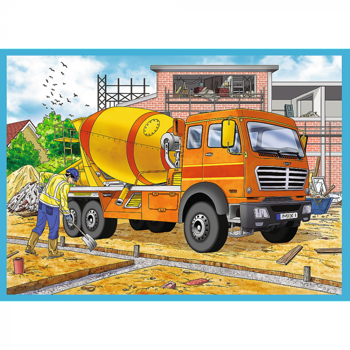 Puzzle Trefl 4 in 1 - Utilaje Constructii, 12/15/20/24 piese [5]