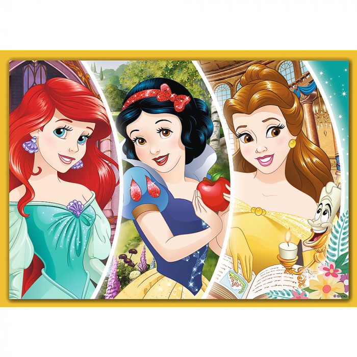 PUZZLE TREFL 4IN1 DISNEY PRINCESS -  ZIUA FERICITA [5]