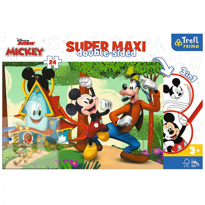 PUZZLE TREFL PRIMO  24 SUPER MAXI DISNEY MICKEY SI PRIETENII [4]