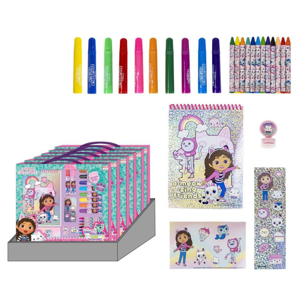 Set de colorat pentru copii, Gabby's Dollhouse, 26 piese [2]