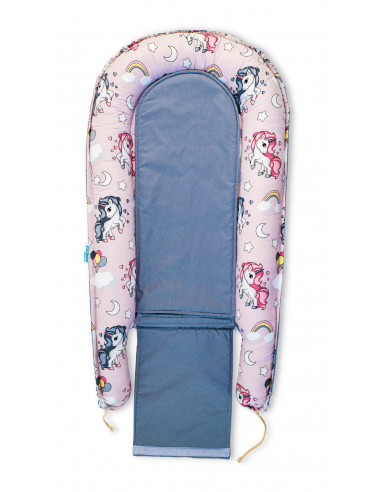 Set 5 piese Baby Nest din Bumbac, model gri unicorn [3]