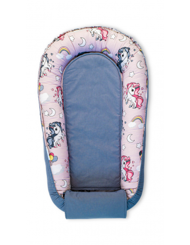 Set 5 piese Baby Nest din Bumbac, model gri unicorn [5]