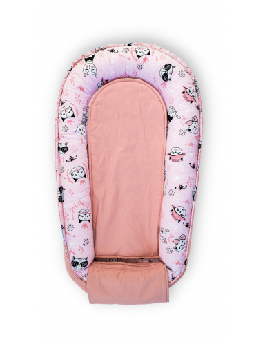 Set 5 piese Baby Nest din Bumbac, model pisici roz [2]