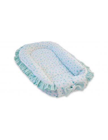 Set 5 piese Baby Nest Premium din Bumbac, model fundita menta [3]