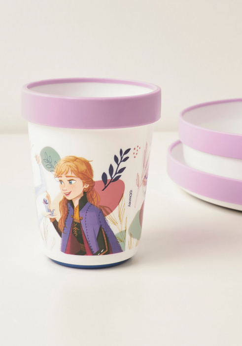 Set de masa Disney Frozen, antiderapant, din plastic pentru cuptorul cu microunde [2]