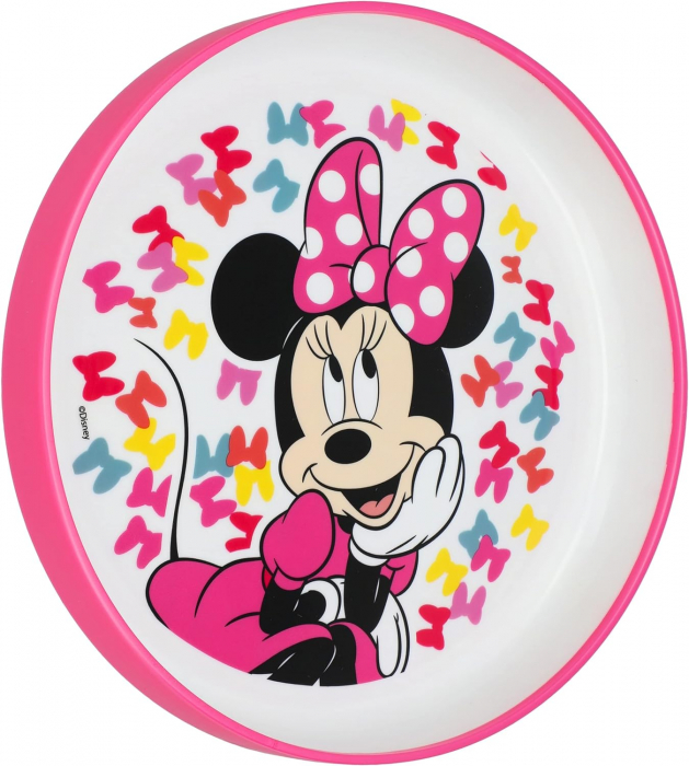 Set de masa Disney  Minnie Mouse, antiderapant, din plastic pentru cuptorul cu microunde [3]