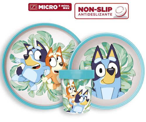 Set de masa Disney Bluey, antiderapant, din plastic pentru cuptorul cu microunde [2]