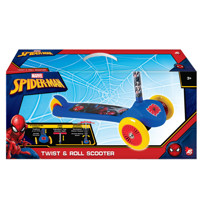 Trotineta AS Twist & Roll Spiderman, 3+ ani, pentru copii [7]