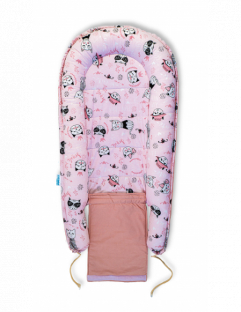 Baby Nest din Bumbac, model pisici roz [1]
