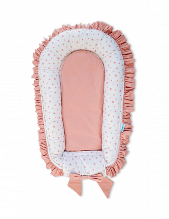 Baby Nest - Baby Nest Premium din Bumbac, model fundita maro