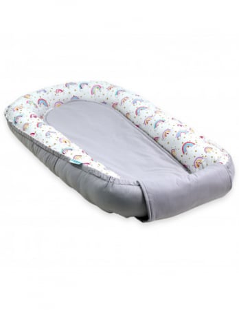 Baby Nest din Bumbac, model gri curcubee [1]