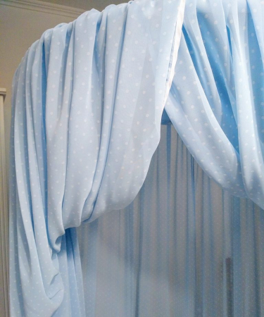 Baldachin de tavan bleu cu buline mărunte, diametru 75 cm [2]